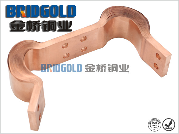 金橋生產(chǎn)的新能源汽車動(dòng)力電池銅箔軟連接產(chǎn)品，裸銅